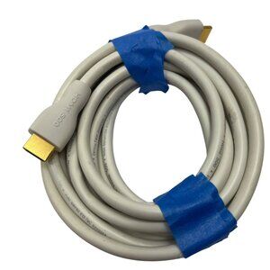 WireLogic High-Speed HDMI 500 Cable Gold-Plated Connectors Durable White 6 Ft.